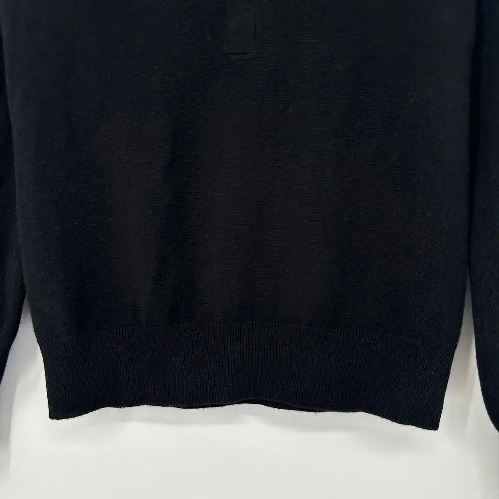 Margaret O’Leary 100% Cashmere Polo Sweater Collared V-Neck Pullover Preppy